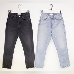 Agolde Riley wash: Panoramic, High Rise Straight Crop - size 26